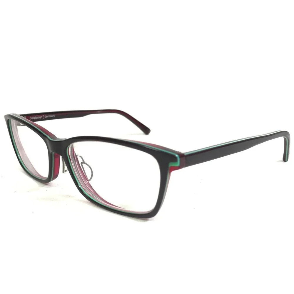 Prodesign Denmark Eyeglasses Frames c.3832 GI Blue Red Rectangular 55-15-140